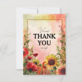 🌻We kunnen je niet bedanken Sunny Petals & Scarle Bedankkaart (Voorkant)