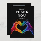 We kunnen je niet genoeg bedanken Heart of Pride b Bedankkaart (Voorkant / Achterkant)