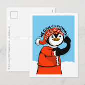 We kunnen met Kerstmis Penguin Feestdagenkaart (Voorkant / Achterkant)