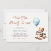 We kunnen moeilijk wachten schommelend paard baby  kaart (Voorkant)