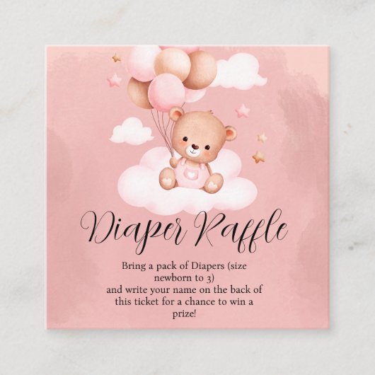 We kunnen 'n klein meisje met een luierriffle make informatiekaartje (Voorkant)