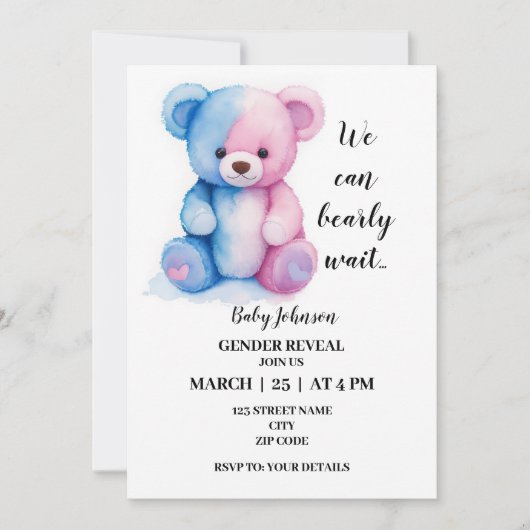 We kunnen nauwelijks geslachtsopenbaring afwachten kaart (Voorkant)