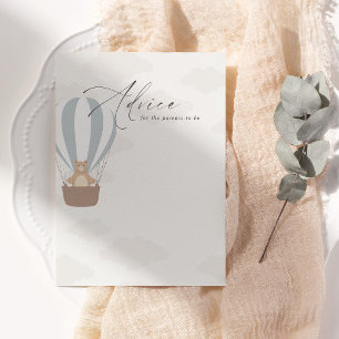 We kunnen nauwelijks wachten Baby Boy Blauwe Bal Advieskaart