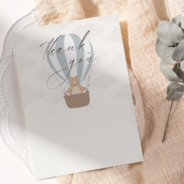 We kunnen nauwelijks wachten | Baby Boy Blauwe Bal Bedankkaart