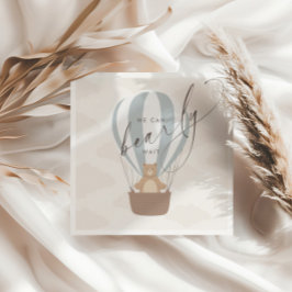 We kunnen nauwelijks wachten | Baby Boy Blauwe Bal Servet