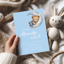 We kunnen nauwelijks wachten - Baby Boy Shower Uit Kaart