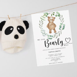 We kunnen nauwelijks wachten baby shower kaart