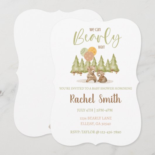 We kunnen nauwelijks wachten | BABY SHOWER Kaart (Voorkant / Achterkant)