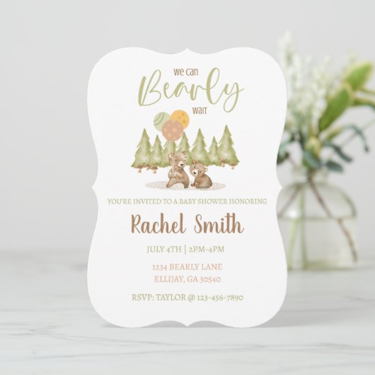 We kunnen nauwelijks wachten | BABY SHOWER Kaart (Staand voorkant)