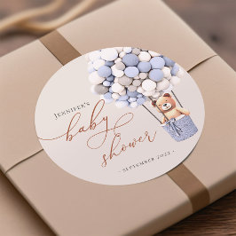 We kunnen nauwelijks wachten! Baby Shower Klassiek Ronde Sticker
