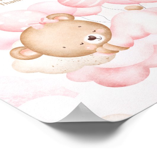 We kunnen nauwelijks wachten Baby Shower Luiers Ra Poster (Hoek)