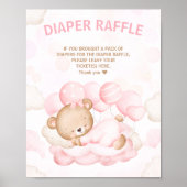 We kunnen nauwelijks wachten Baby Shower Luiers Ra Poster (Voorkant)