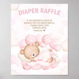 We kunnen nauwelijks wachten Baby Shower Luiers Ra Poster