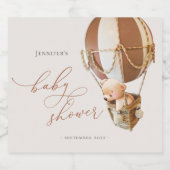 We kunnen nauwelijks wachten! Baby shower Moussere Sparkling Wijnetiket (Enkel label)