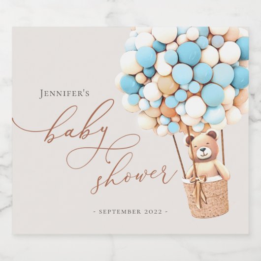 We kunnen nauwelijks wachten! Baby shower Moussere Sparkling Wijnetiket (Enkel label)