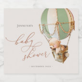 We kunnen nauwelijks wachten! Baby shower Moussere Sparkling Wijnetiket (Enkel label)