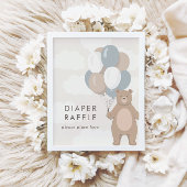 We kunnen nauwelijks wachten | Baby shower Raffle  Poster