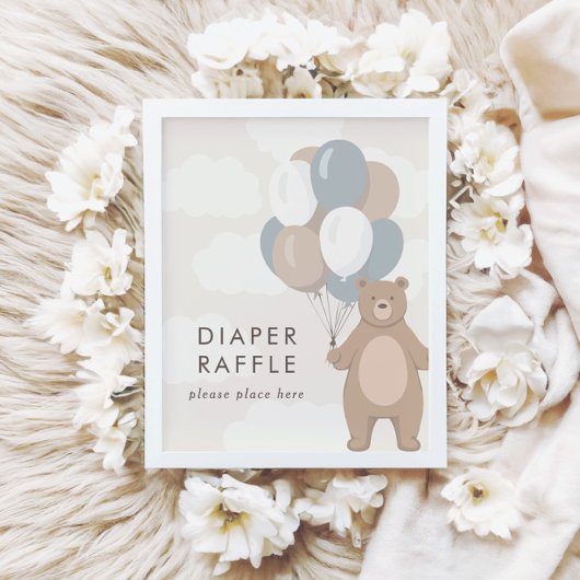We kunnen nauwelijks wachten | Baby shower Raffle  Poster