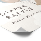 We kunnen nauwelijks wachten | Baby shower Raffle  Poster (Hoek)