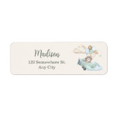 We kunnen nauwelijks wachten Baby Shower Retouradr Etiket (Voorkant)