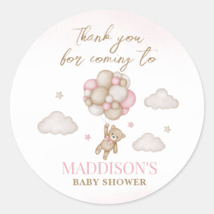 We kunnen nauwelijks wachten Baby Shower Ronde Sti Sticker