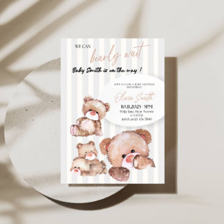 We kunnen nauwelijks wachten Baby shower - Schatti Kaart