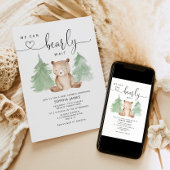 We kunnen nauwelijks wachten baby shower uitnodigi kaart