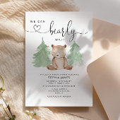 We kunnen nauwelijks wachten baby shower uitnodigi kaart