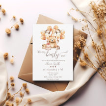 We kunnen nauwelijks wachten baby shower Uitnodigi