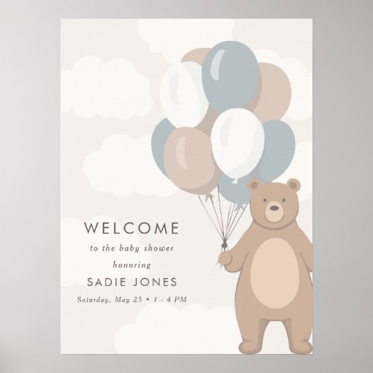 We kunnen nauwelijks wachten | Baby shower Welkoms Poster (Voorkant)