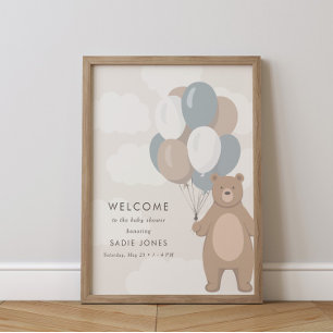 We kunnen nauwelijks wachten   Baby shower Welkoms Poster