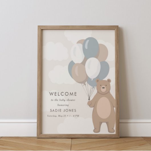 We kunnen nauwelijks wachten | Baby shower Welkoms Poster