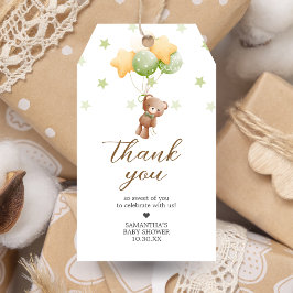 We kunnen nauwelijks wachten ballon Baby shower gu Cadeaulabel