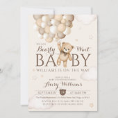 We kunnen nauwelijks wachten ballon Beer Baby show Kaart (Voorkant)