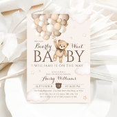 We kunnen nauwelijks wachten ballon Beer Baby show Kaart