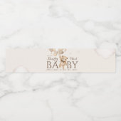 We kunnen nauwelijks wachten ballon Beer Baby show Waterfles Etiket (Enkel label)