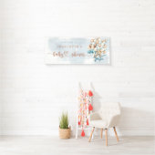 We kunnen nauwelijks wachten! Ballons Baby shower  Spandoek (Insitu)