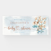 We kunnen nauwelijks wachten! Ballons Baby shower  Spandoek (Horizontaal)