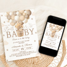 We kunnen nauwelijks wachten Beer Baby Shower