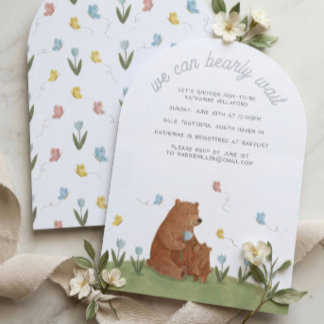 We kunnen nauwelijks wachten Beer Baby Shower Uitn Kaart