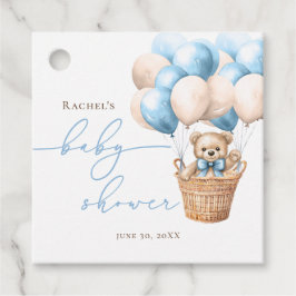 We kunnen nauwelijks wachten | Beren ballon blauw  Bedankjes Labels