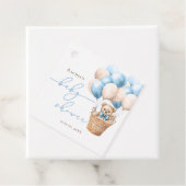 We kunnen nauwelijks wachten | Beren ballon blauw  Bedankjes Labels (In situ)