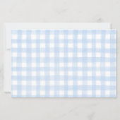 We kunnen nauwelijks wachten Blue Floral Gingham a (Achterkant)