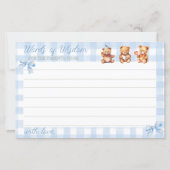 We kunnen nauwelijks wachten Blue Floral Gingham a (Voorkant)