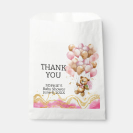 We kunnen nauwelijks wachten blush roze en goud Ab Bedankzakje