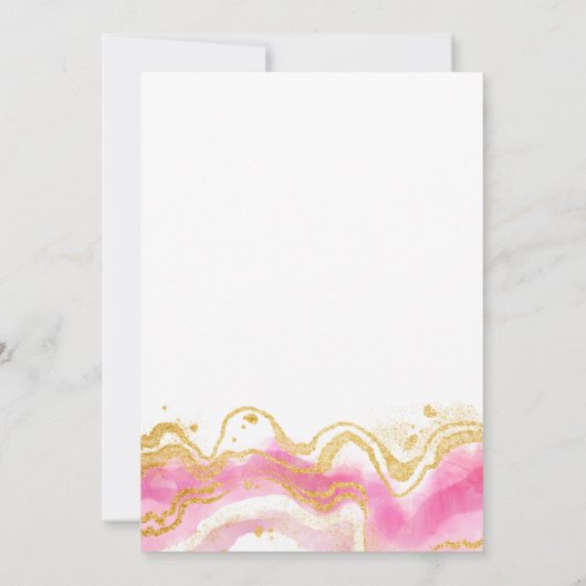 We kunnen nauwelijks wachten blush roze en goud Ab Kaart (Achterkant)