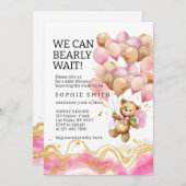 We kunnen nauwelijks wachten blush roze en goud Ab Kaart (Voorkant / Achterkant)