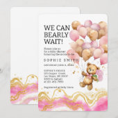 We kunnen nauwelijks wachten blush roze en goud Ab Kaart (Voorkant / Achterkant)