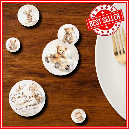 We kunnen nauwelijks wachten Boho Baby shower tafe Confetti