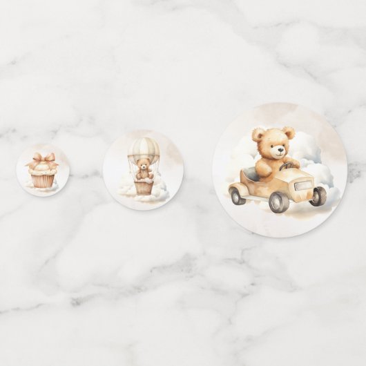 We kunnen nauwelijks wachten Boho Baby shower tafe Confetti (Voorkanten)